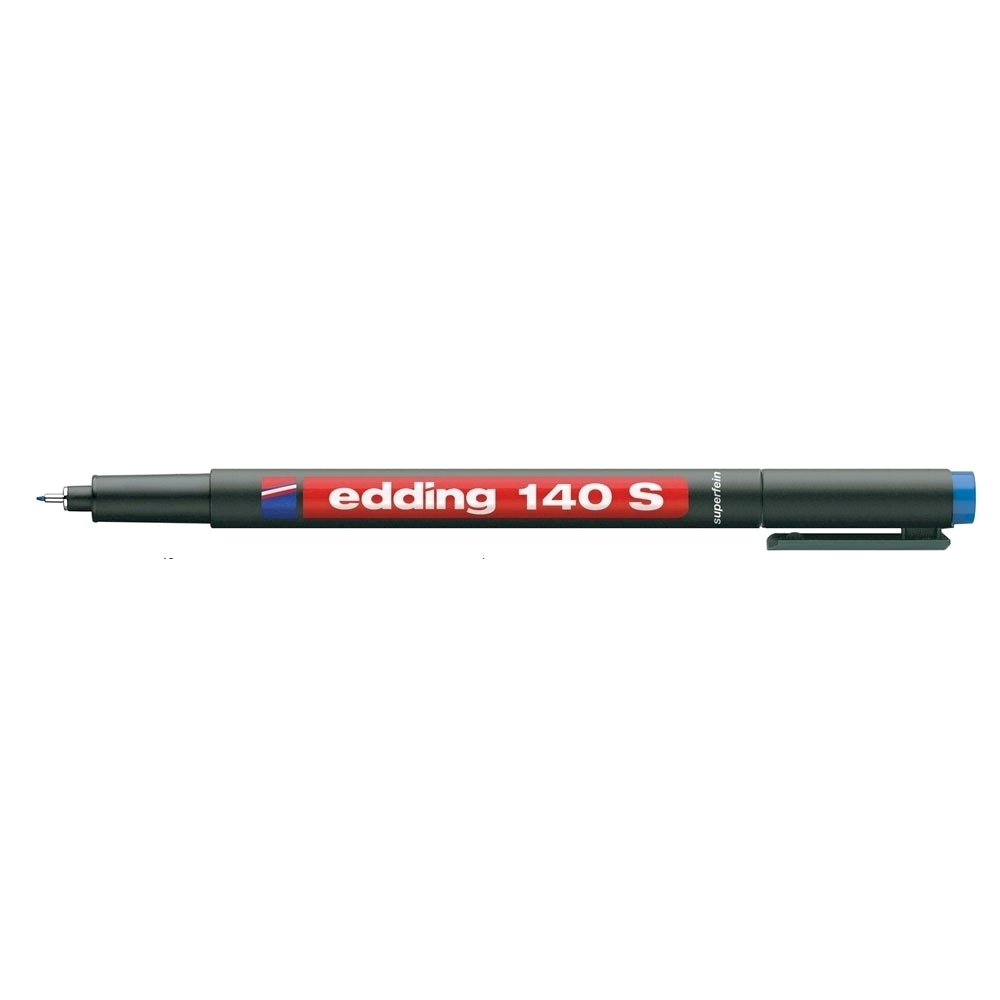 Marker permanent Edding OHP 140S, corp plastic, varf rotund, 0.3 mm, albastru Marker permanent Edding OHP 140S, corp plastic, varf rotund, 0.3 mm, albastru