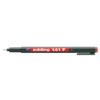 Marker permanent Edding OHP 141F, corp plastic, varf rotund, 0.6 mm, rosu
