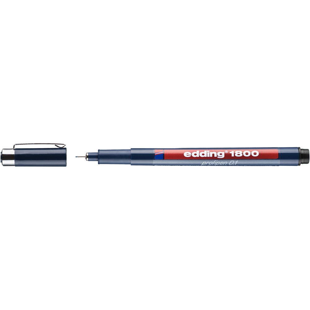 Liner Edding 1800, desen tehnic, varf 0.1 mm, negru Liner Edding 1800, desen tehnic, varf 0.1 mm, negru