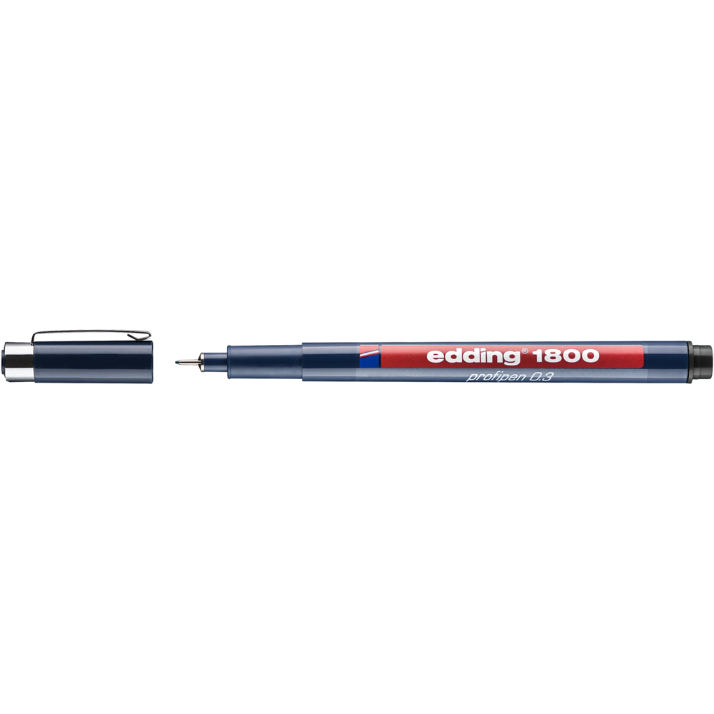 Liner Edding 1800, desen tehnic, varf 0.3 mm, negru Liner Edding 1800, desen tehnic, varf 0.3 mm, negru