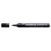 Marker permanent Edding 2000C, corp metalic, varf rotund, 1.5-3 mm, negru