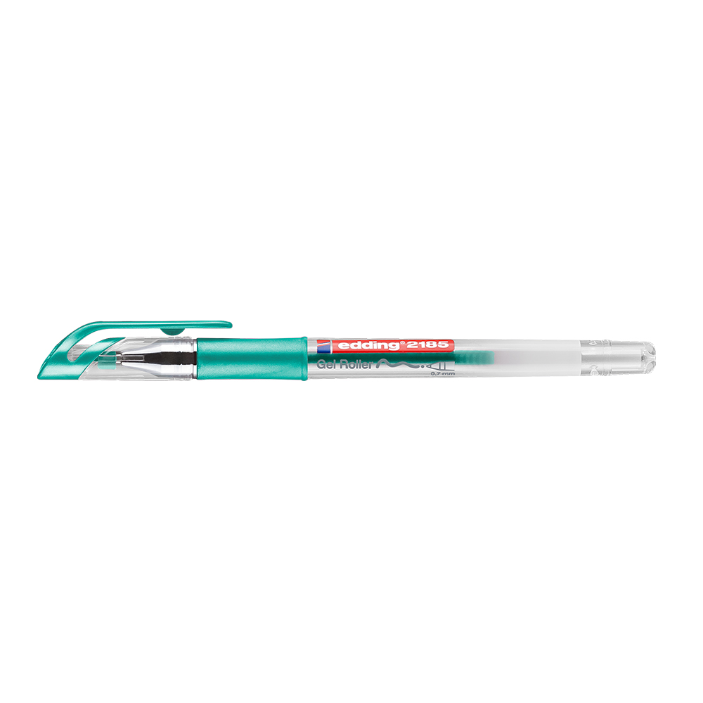 Roller cu gel Edding 2185, varf 0.7 mm, verde metalic Roller cu gel Edding 2185, varf 0.7 mm, verde metalic