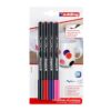 Marker Edding 4200, varf tip pensula, 4 culori asortate, blister