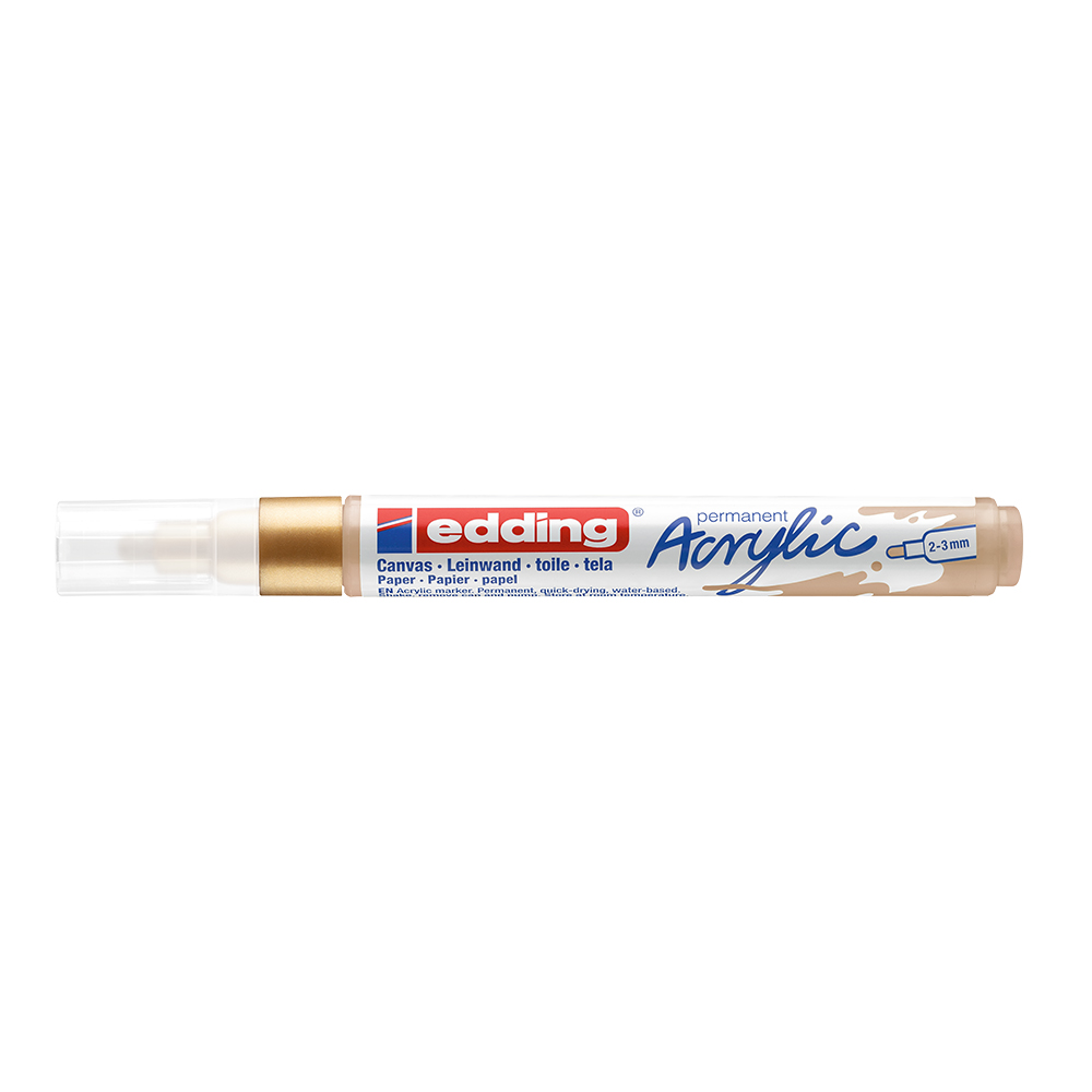 Marker acrilic Edding 5100, varf 2-3 mm, auriu Marker acrilic Edding 5100, varf 2-3 mm, auriu