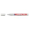 Marker permanent Edding 750 , cu vopsea, corp metalic, varf rotund, 2-2-4 mm, alb