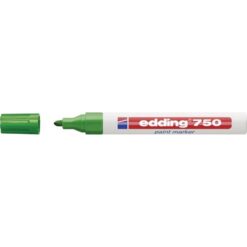 Marker permanent Edding 750, cu vopsea, corp metalic, varf rotund, 2-2-4 mm, verde