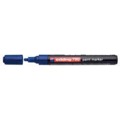 Marker permanent Edding 790, cu vopsea, corp plastic, varf rotund, 2-3 mm, albastru