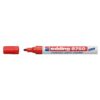 Marker permanent Edding 8750, cu vopsea, corp aluminiu, varf rotund, 2-4 mm, rosu