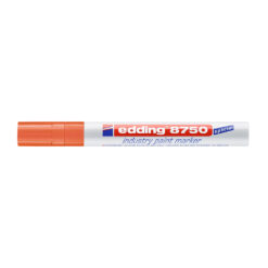 Marker Edding 8750, cu vopsea, corp metalic, varf rotund 2-4mm,portocaliu