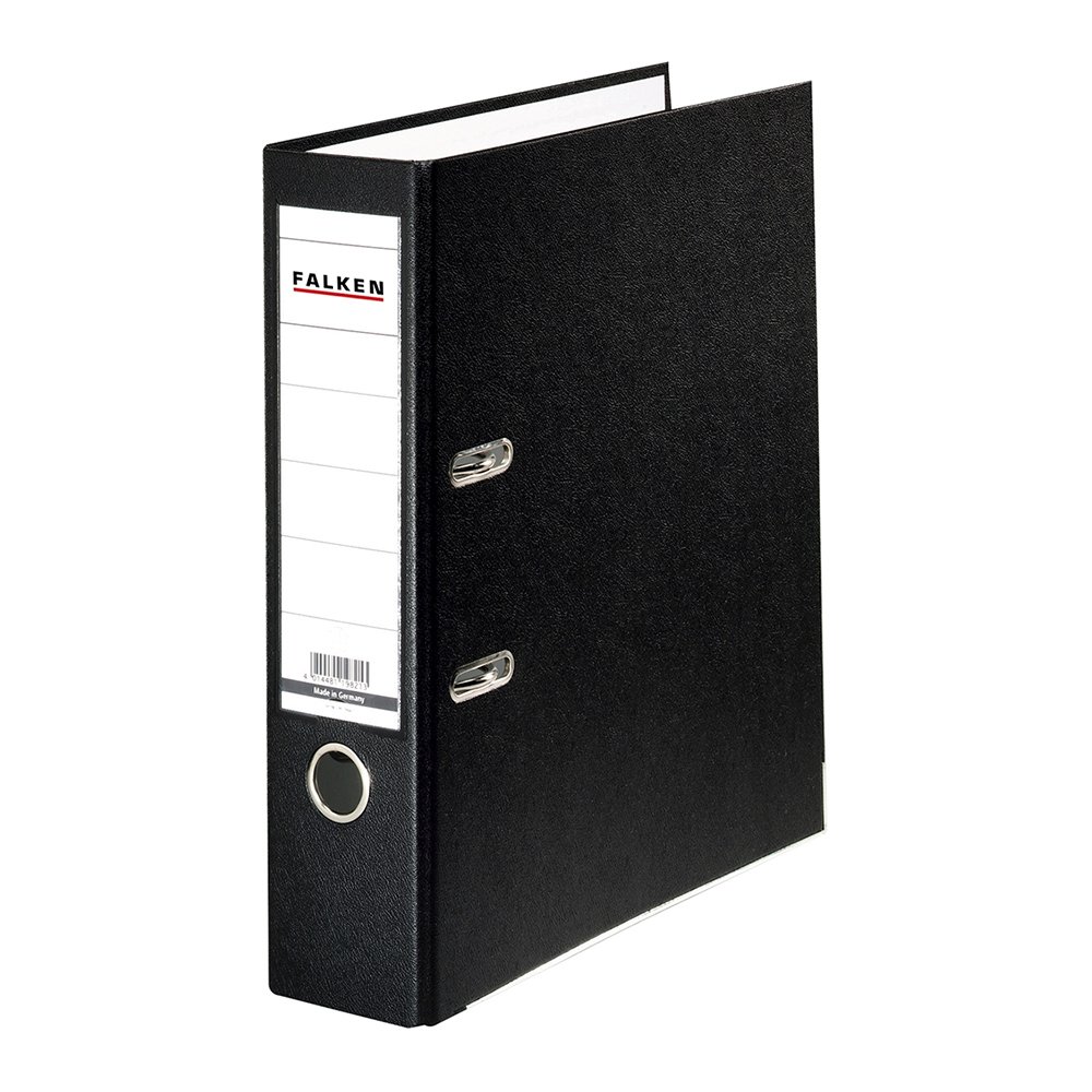 Biblioraft Falken, plastifiat, 50 mm, negru Biblioraft Falken, plastifiat, 50 mm, negru