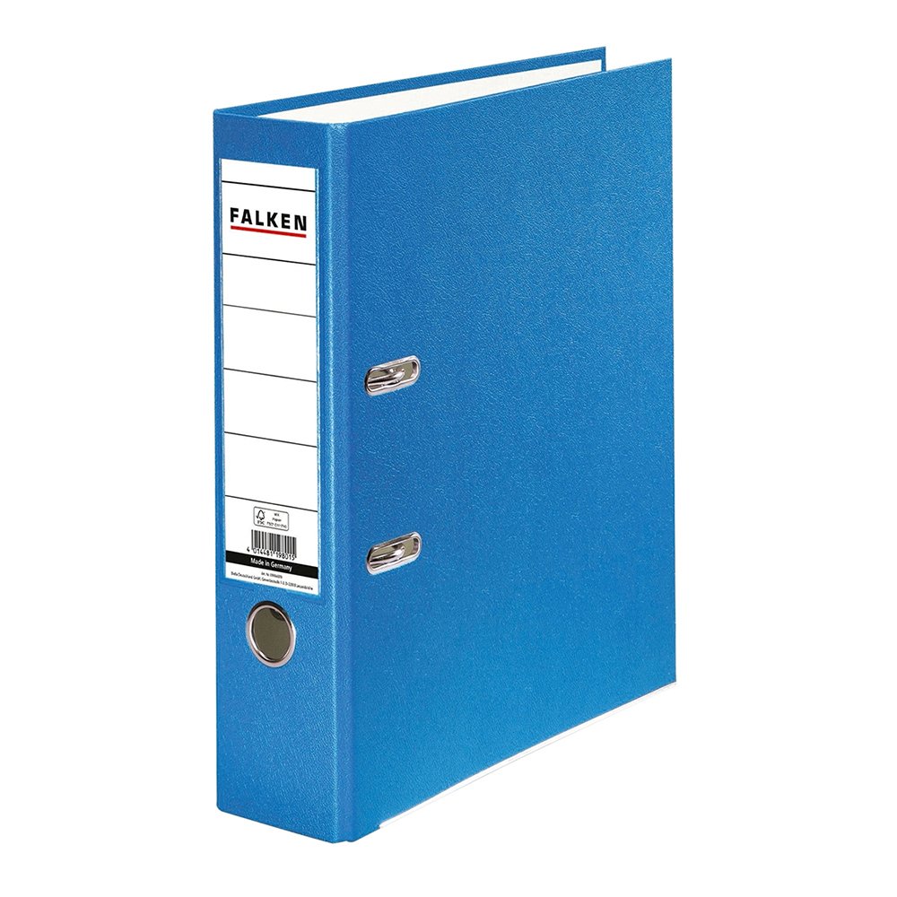 Biblioraft Falken plastifiat, 80 mm, bleu Biblioraft Falken plastifiat, 80 mm, bleu