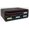 Organizator Exacompta, 4 sertare, 270x355x135 mm, negru Organizator Exacompta, 4 sertare, 270x355x135 mm, negru