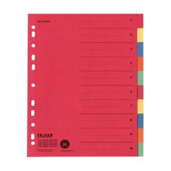 Separatoare carton 240x297 index color 230g 10 bucati/set, A4, rezistente
