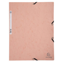 Dosar plic Exacompta Aquarel, A4, carton, inchidere elastic, coral