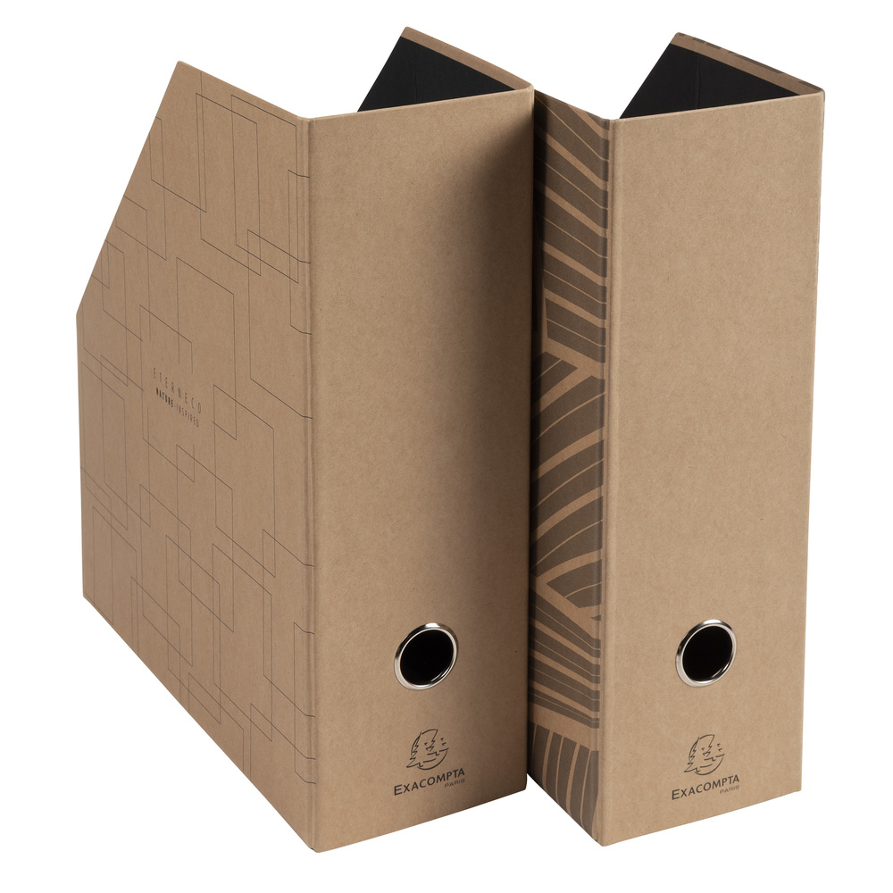 Suport vertical carton Exacompta Eterneco, A4, 31x25 cm, 2 bucati/set Suport vertical carton Exacompta Eterneco, A4, 31x25 cm, 2 bucati/set