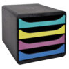 Organizator Exacompta Forever, 4 sertare, 347x278x267 mm, negru Organizator Exacompta Forever, 4 sertare, 347x278x267 mm, negru