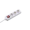 Prelungitor Bachmann Selly, 3 prize Schuko, 3 m, intrerupator, alb Prelungitor Bachmann Selly, 3 prize Schuko, 3 m, intrerupator, alb