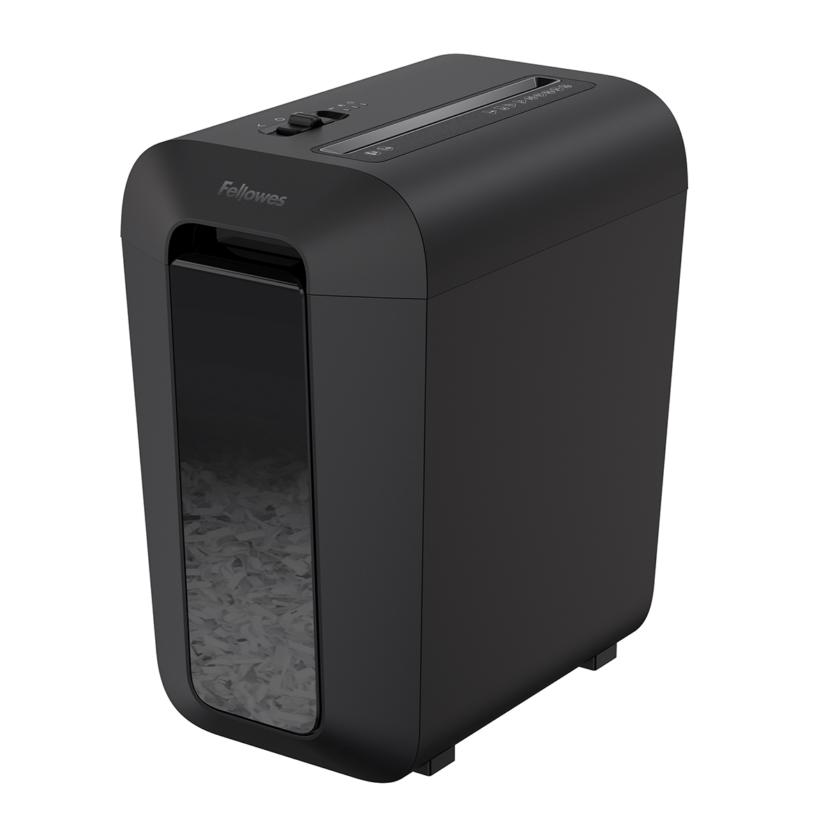 Distrugator documente Fellowes LX65, cross cut, 10 coli, negru Distrugator documente Fellowes LX65, cross cut, 10 coli, negru