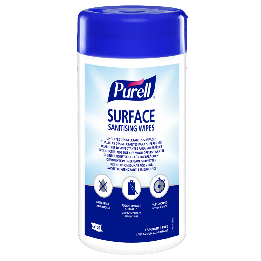 Servetele dezinfectante, Purell Surface, pt suprafete, 100 portii/pachet Servetele dezinfectante, Purell Surface, pt suprafete, 100 portii/pachet