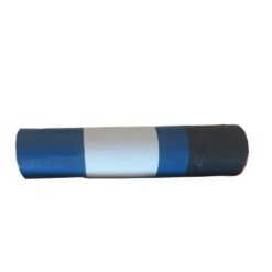 Saci menajeri cu snur LDPE, 60 l, negru/albastru, 30 microni, 10 bucati/rola
