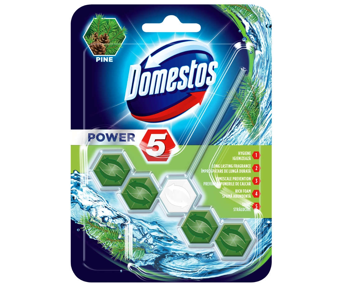Odorizant toaleta Domestos Power Pine solid, 55 g Odorizant toaleta Domestos Power Pine solid, 55 g