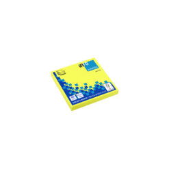 Notite adezive InFO Z-notes, 75x75 mm, galben neon, 80 file/set