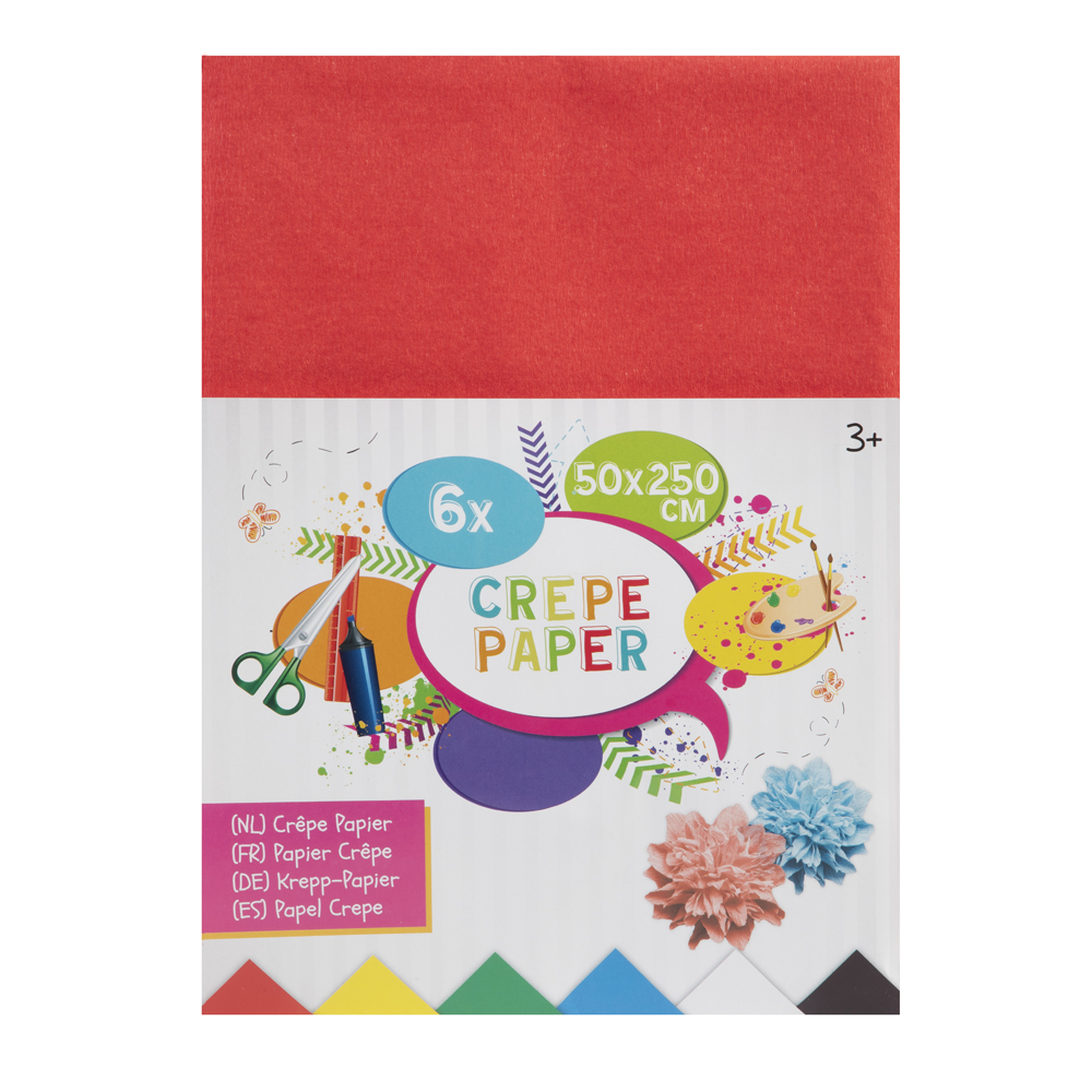 Hartie creponata Creative Craft, 6 culori, 50 x 250 cm Hartie creponata Creative Craft, 6 culori, 50 x 250 cm