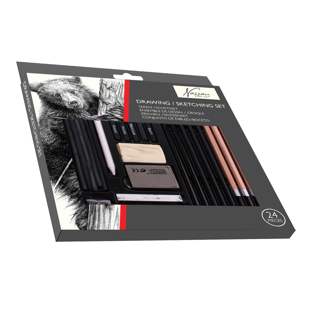 Set pentru desen si schite Creative Craft, 24 piese Set pentru desen si schite Creative Craft, 24 piese