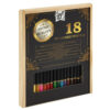 Set 18 creioane colorate Creative Craft, in cutie de lemn Set 18 creioane colorate Creative Craft, in cutie de lemn