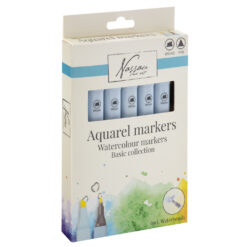 Set 6 markere acuarelabile Creative Craft, pensula cu rezervor