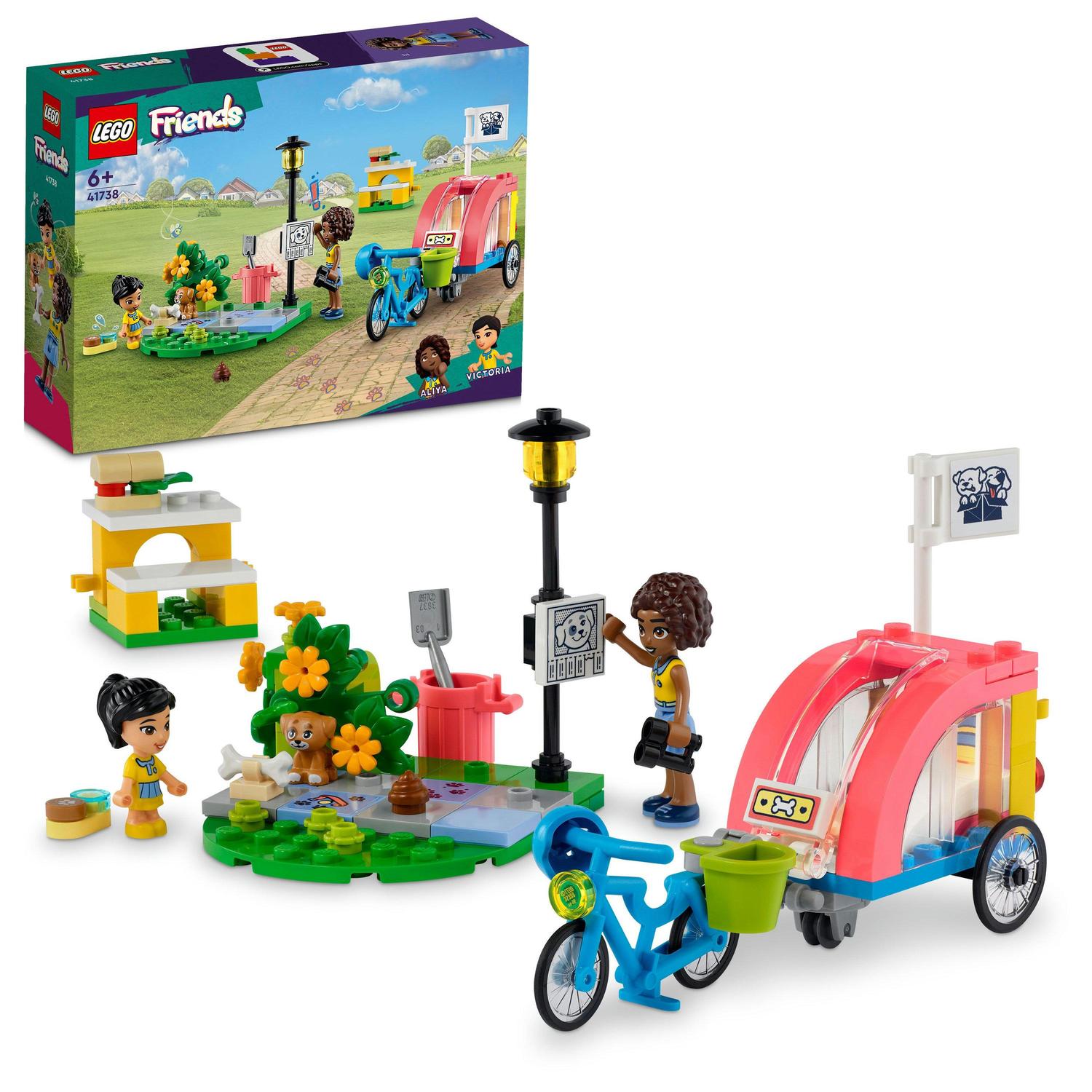LEGO Friends, Bicicleta pentru salvarea cainilor, numar piese 125, varsta 6+ LEGO Friends, Bicicleta pentru salvarea cainilor, numar piese 125, varsta 6+