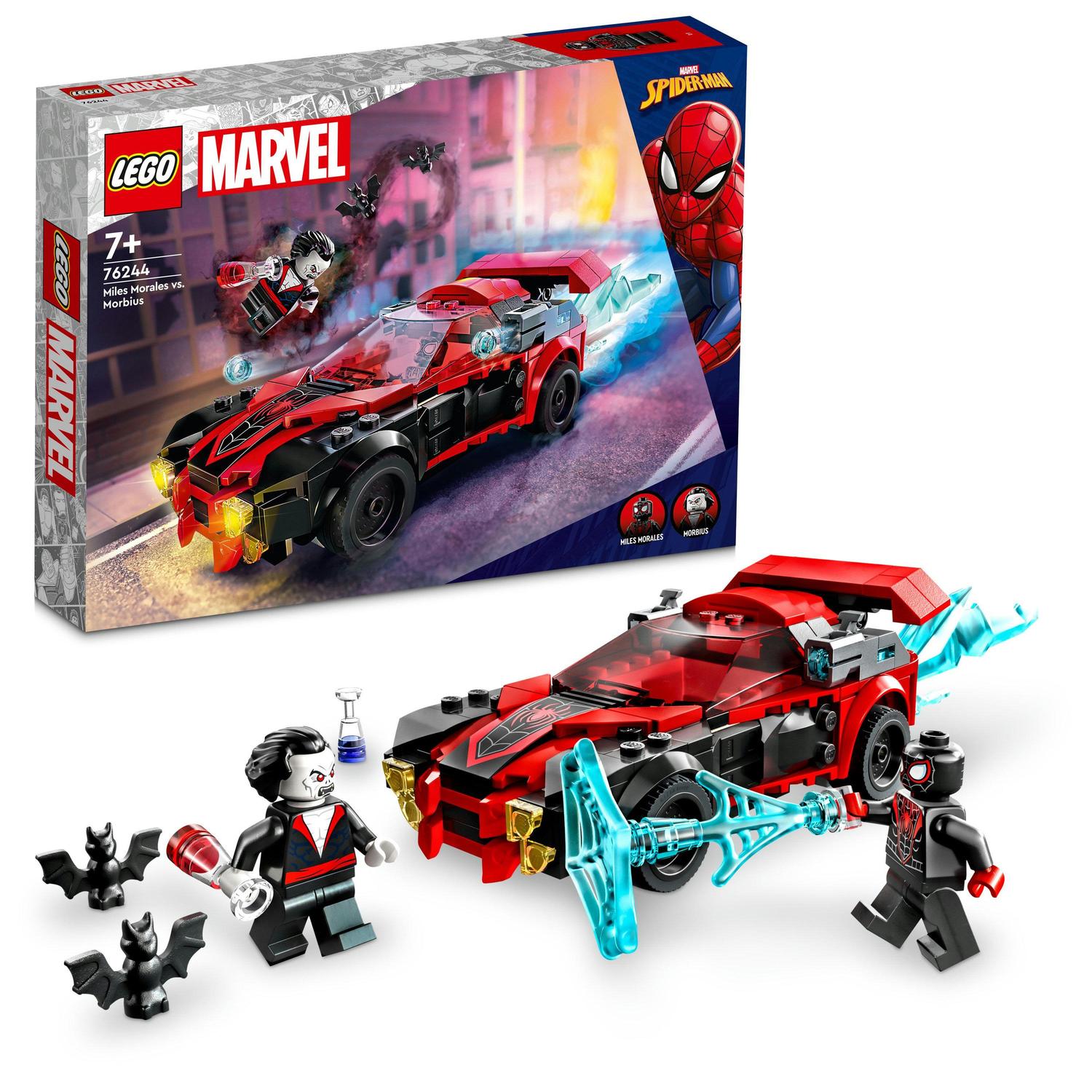 LEGO Super Heroes, Miles Morales vs Morbius, numar piese 220, varsta 7+ LEGO Super Heroes, Miles Morales vs Morbius, numar piese 220, varsta 7+