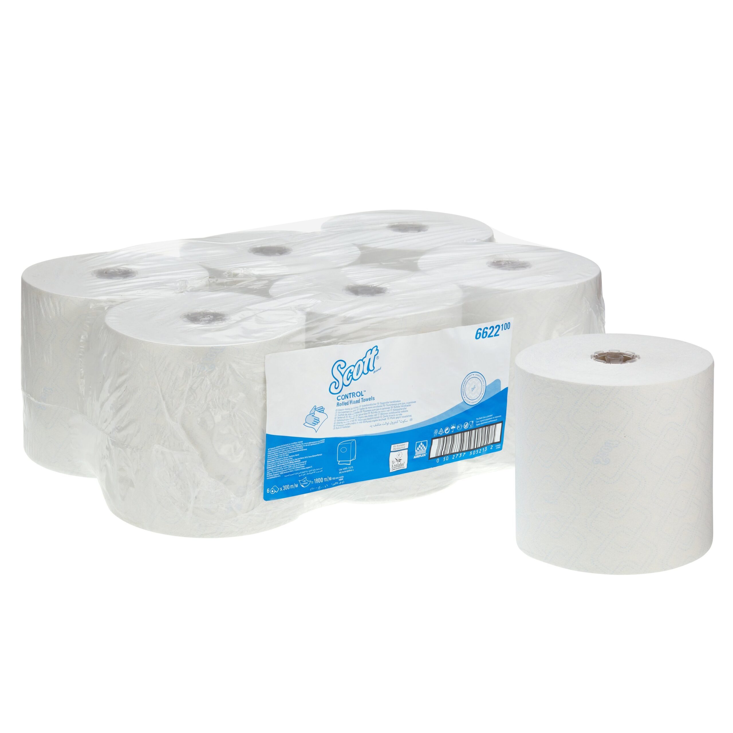 Rola prosop autocut, Kimberly Clark, Scott Control, 1 strat, alb, 300 metri, 6 role/set Rola prosop autocut, Kimberly Clark, Scott Control, 1 strat, alb, 300 metri, 6 role/set