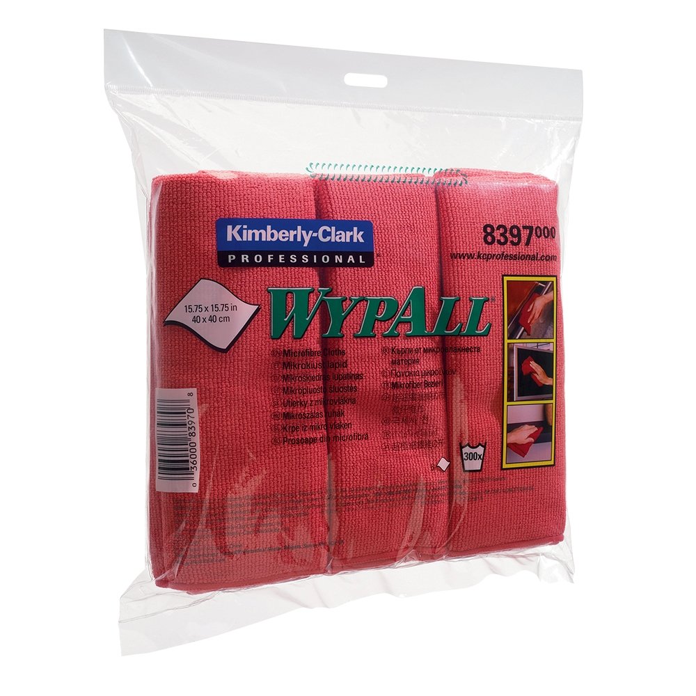 Lavete microfibra Kimberly-Clark Wypall, rosii, 6 bucati/pachet Lavete microfibra Kimberly-Clark Wypall, rosii, 6 bucati/pachet