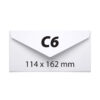 Plic C6, 114 x 162 mm, alb, gumat, clapa V, 70 g/mp, 25 bucati/set Plic C6, 114 x 162 mm, alb, gumat, clapa V, 70 g/mp, 25 bucati/set