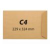 Plic C4, 229 x 324 mm, kraft, gumat, 90 g/mp, 25 bucati/set Plic C4, 229 x 324 mm, kraft, gumat, 90 g/mp, 25 bucati/set