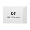 Plic C4, 229 x 324 mm, alb, banda silicon, 100 g/mp, 25 bucati/set