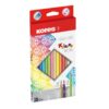Creioane triunghiulare Kores, 15 culori/set
