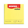 Notite adezive, Kores, 75 x 75 mm, galben neon, 100 file Notite adezive, Kores, 75 x 75 mm, galben neon, 100 file