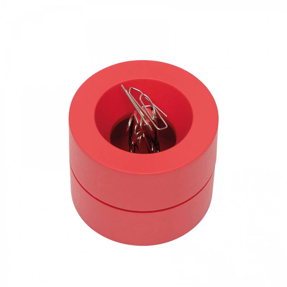 Dispenser agrafe MAUL, din plastic reciclat, rosu Dispenser agrafe MAUL, din plastic reciclat, rosu