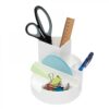 Suport pentru accesorii birou Maul, 6 compartimente, plastic reciclat, alb Suport pentru accesorii birou Maul, 6 compartimente, plastic reciclat, alb