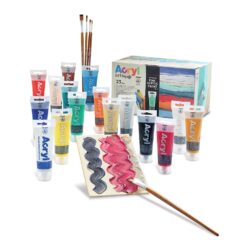Set de acrilice Morocolor Primo, 75 ml, diverse culori, 14culori, 1 pasta