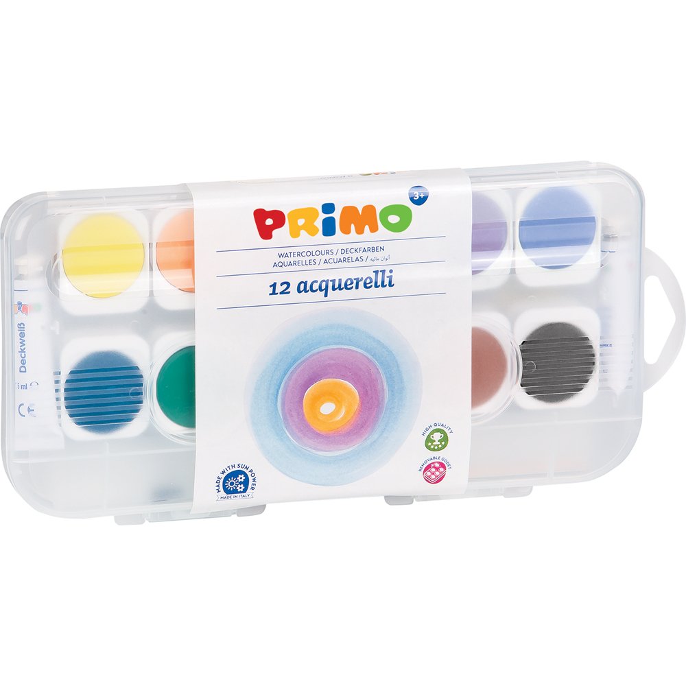 Acuarele Morocolor Primo, diametru pastila 30 mm, 12 culori/set Acuarele Morocolor Primo, diametru pastila 30 mm, 12 culori/set