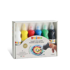 Tempera Morocolor Primo, cu mecanism de control al debitului, 6 culori, flacon 75 ml