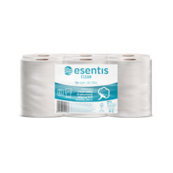 Rola prosop Esentis Clean Matic, alba, 2 straturi, 150 m, 6 role/set