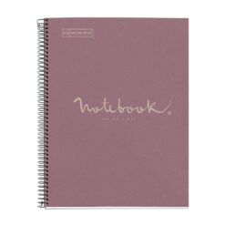 Caiet reciclat Miquelrius ECOLAVENDER Emotions, cu spira, A4, matematica, 80 file, lavanda