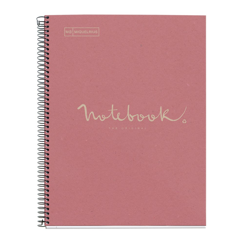 Caiet reciclat Miquelrius ECOPINK Emotions, cu spira, A4, matematica, 80 file, roz Caiet reciclat Miquelrius ECOPINK Emotions, cu spira, A4, matematica, 80 file, roz