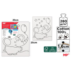 Canvas Main Paper, 20x25 cm, 280gr/mp, tematica elefant