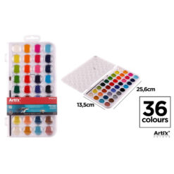 Acuarele 36 culori Main Paper, cu pensula