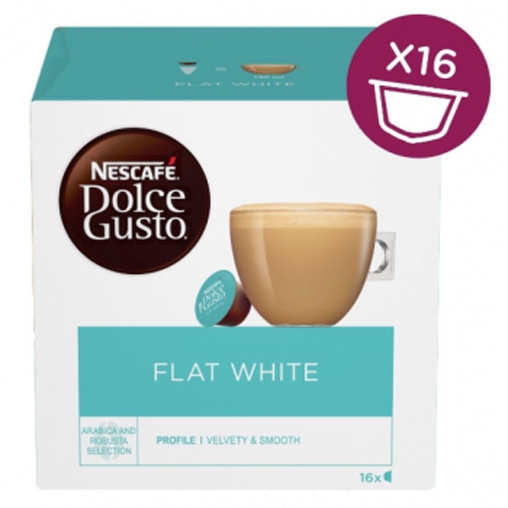Nescafe Dolce Gusto, Flat White, 187.2 g, 16 capsule/cutie Nescafe Dolce Gusto, Flat White, 187.2 g, 16 capsule/cutie